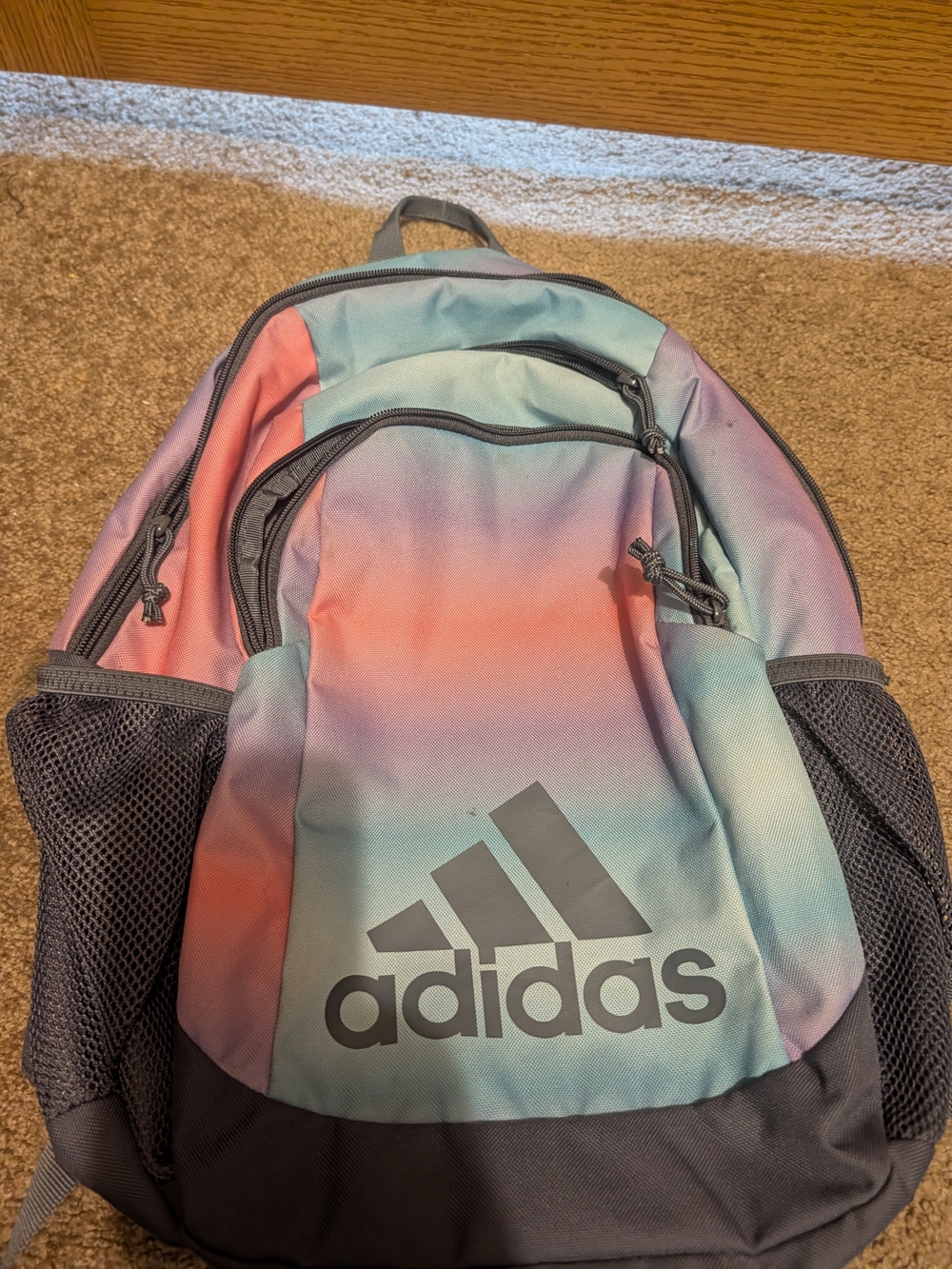 adidas Pastel Pink to Aqua Gradient Backpack